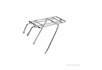 Багажник 24" сталь, крепление за перья задней вилки, хром