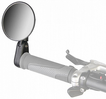 Зеркало заднего вида для велосипеда DX-2002B крепится вместо заглушки грипсы
