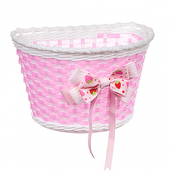 Велокорзина для детских велосипедов STG HL-BS01-8 розовая