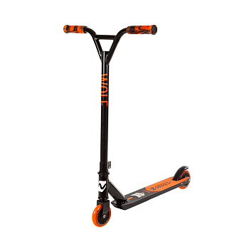 Самокат Novatrack WOLF EL 100 (100P.WOLF.BOR21) черный - оранжевый