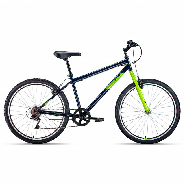 Велосипед ALTAIR MTB HT 26" 1.0 (2022) 7 ск. (19" (165-180), Черный - желтый)