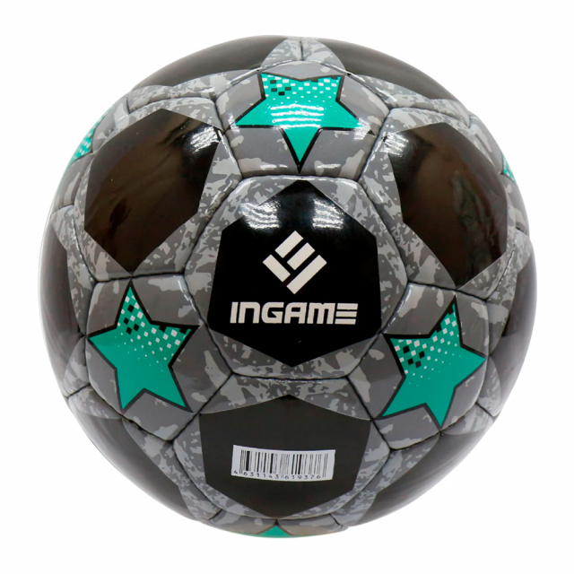 Мяч футбольный Ingame Pro Black (р.5, Черно - зеленый)