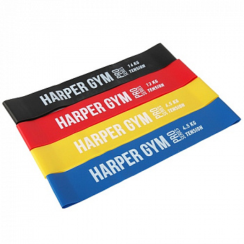 Набор латексных петель Harper Gym (4,5/6,5/13/16кг) Набор латексных петель Harper Gym (4,5/6,5/13/16кг)
