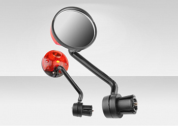 Зеркало заднего вида для велосипеда  JY-5 пластик чёрный