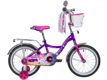 Велосипед NOVATRACK LITTLE GIRLZZ 16 (2023) 1 ск.