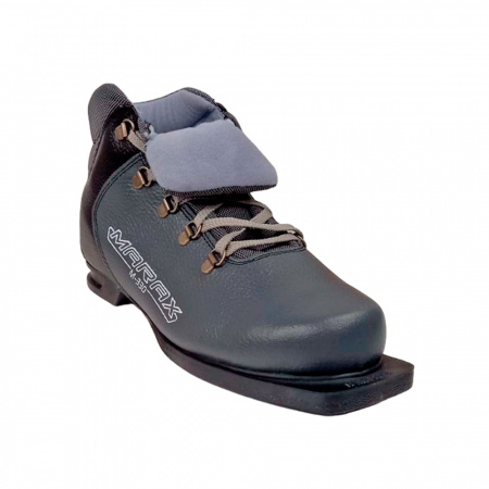 Ботинки лыжные MARAX МX 330 75 мм (нат. кожа) NEW (37, Черный - графит)