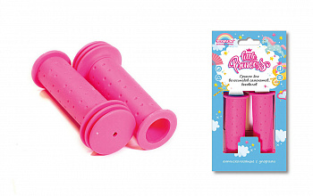Ручки руля TRIX Little Princess 102 мм., антискользящие с упорами, розовые Ручки руля TRIX Little Princess 102 мм., антискользящие с упорами, розовые