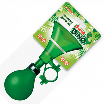 Клаксон детский TRIX Super Dino прозрачно-зелёный