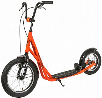 Самокат Novatrack City Line колёса 16/12 (16STAMPN1CL.OR20) неоновый оранжевый