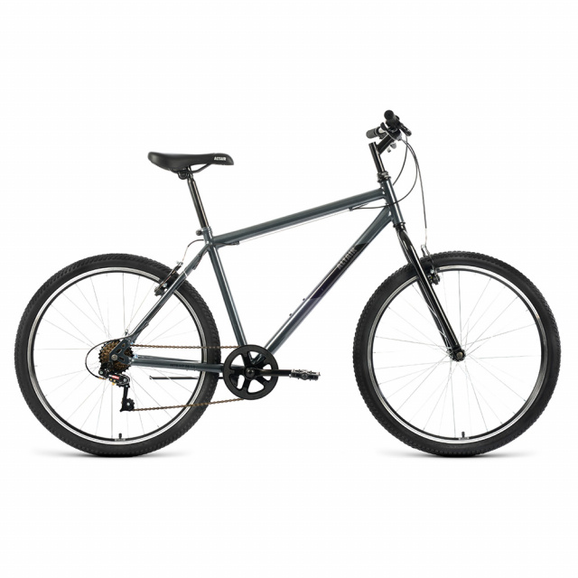 Велосипед ALTAIR MTB HT 26" 1.0 (2022) 7 ск. (19" (165-180), Черный - серый)
