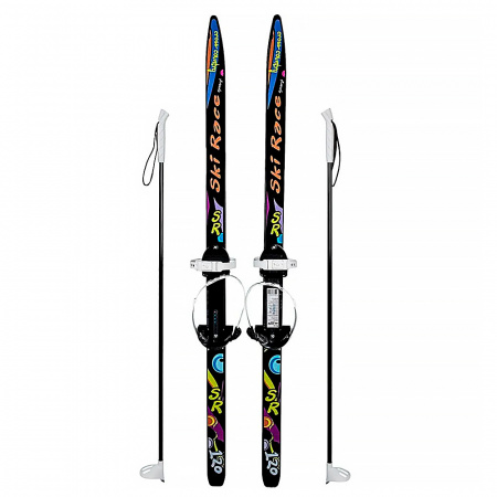 Лыжи детские ЦИКЛ Ski Race унив. крепление "Цикл" с палками