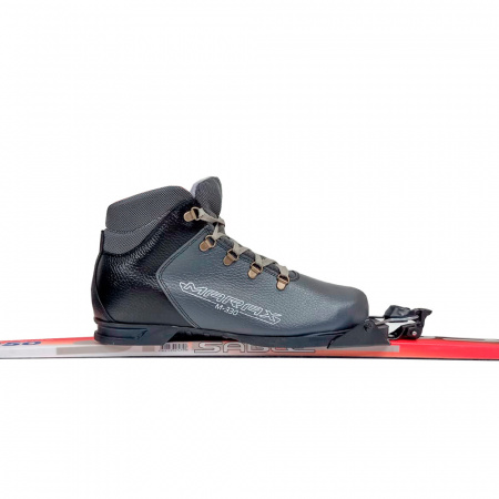 Ботинки лыжные MARAX МX 330 75 мм (нат. кожа) NEW (37, Черный - графит)