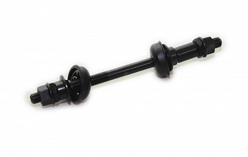 Ось задней втулки под гайку SF-AX03 (R) 3/8"x175 мм, с гайками, конусами, подшипниками и чашками