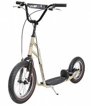 Самокат Novatrack City Line колёса 16/12 (16STAMPN1CL.BG7) бежевый