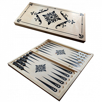 Нарды большие Владспортпром (пластиковые фишки 30 шт,+2 кубика)