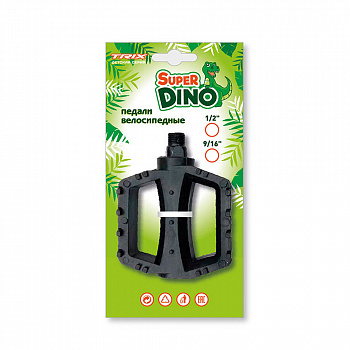 Педали детские TRIX Super Dino основа: пластик, ось: сталь 100*80мм. резьба 9/16" Педали детские TRIX Super Dino основа: пластик, ось: сталь 100*80мм. резьба 9/16"