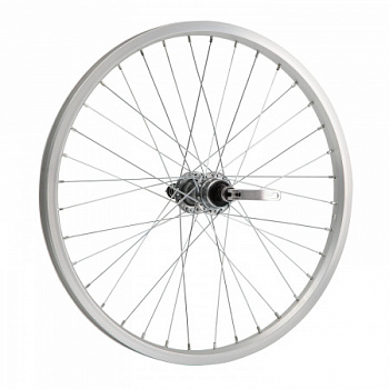Колесо в сборе 24" AL, двустеночное заднее 32 отв.,  под трещётку 6-8 ск., V-Brake X95076 Колесо в сборе 24" AL, двустеночное заднее 32 отв.,  под трещётку 6-8 ск., V-Brake X95076