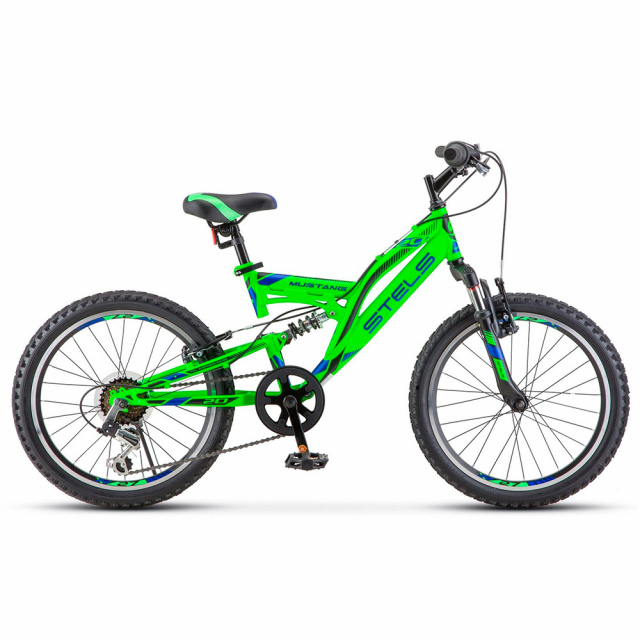 Велосипед STELS Mustang V 20" V010 (2021) 6 ск. (13", Зеленый)