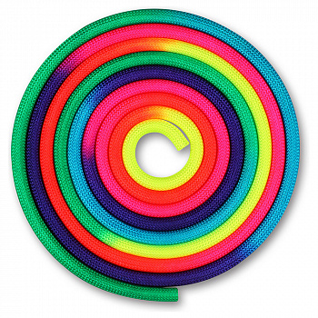 Скакалка для художественной гимнастики INDIGO IN038-RBW утяжеленная