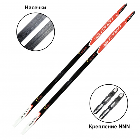 Пластиковые лыжи STC SONIC PELTONEN с насечкой, NNN XS Sport,L