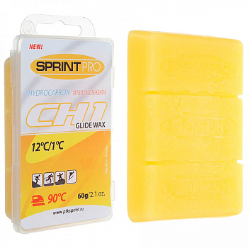 Парафин скольжения SPRINT PRO CH-1 темп. +12 +1С 60 гр. Yellow