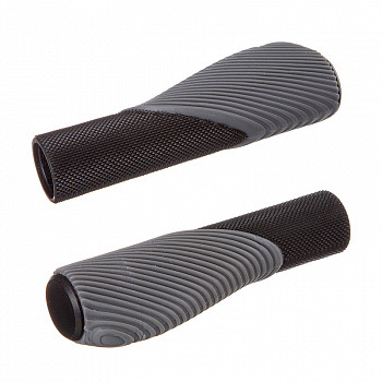Ручки руля STG HL-G303-1 130/135 мм черные-серые,комфортные Ручки руля STG HL-G303-1 130/135 мм черные-серые,комфортные
